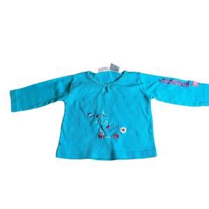 Vtg‎ Playskool Girls Toddler Long Sleeve 'I Love My Scooter' T-Shirt 12 Months